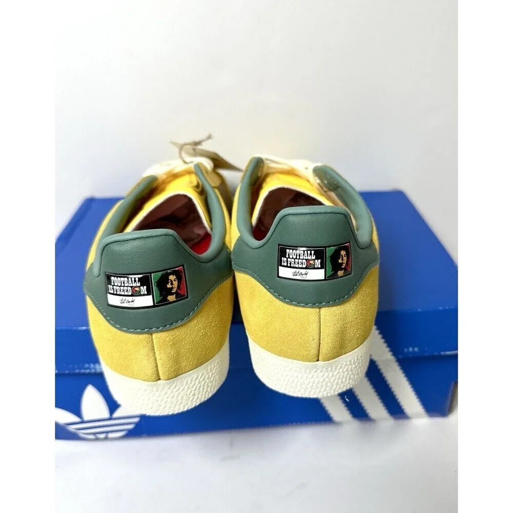 Adidas Originals Gazelle Jamaica x Bob Marley (Bold Gold) Men's 7.5 Shoes KJ3532
